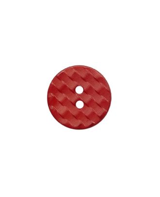 S 2 HOLE BASKETWEAVE 13MM RED (16) 224034