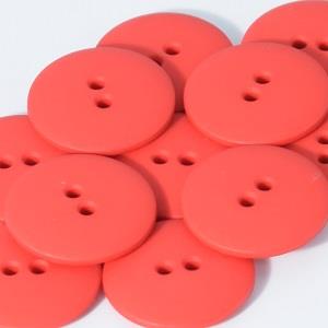ROUND PLAIN 2 HOLE 23MM RED (12) 229021
