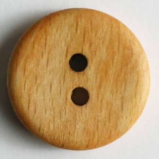 S ROUND WOOD 2 HOLE 18MM BROWN (30) 231337