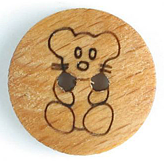 S WOODEN MOUSE 15MM BROWN (20) 231605