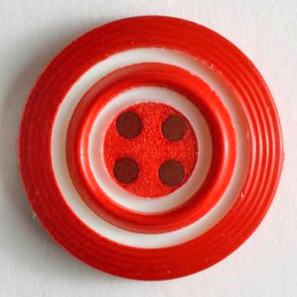 S LAYERED CIRCLE 4 HOLE 23MM RED (24) 250628