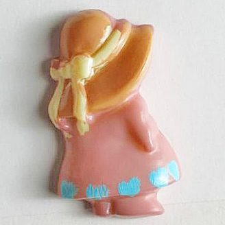S GIRL WITH HAT 23MM PINK (30) 251110