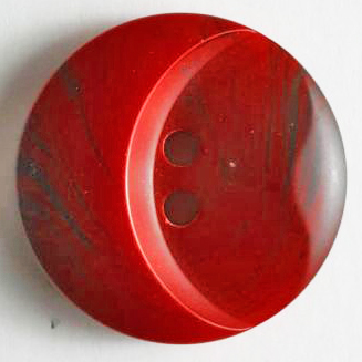 S OVAL BULGE 2 HOLE 18MM RED (20) 251225