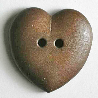 HEART 2 HOLE 23MM BROWN (12) 259031
