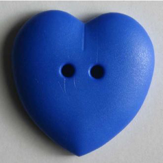 S HEART 2 HOLE 23MM BLUE (12) 259033