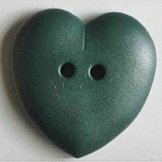 HEART 2 HOLE 23MM GREEN (12) 259042