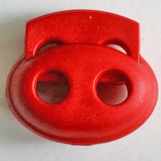 S OVAL CORD STOPPER 18MM RED (20) 260978