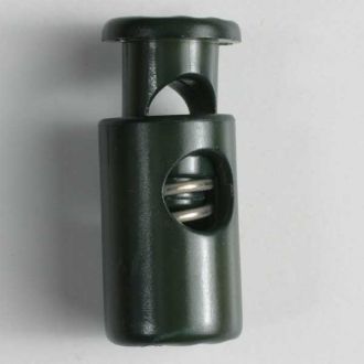 S CORD STOPPER WITH SPRING 28MM GRN (20) 280517
