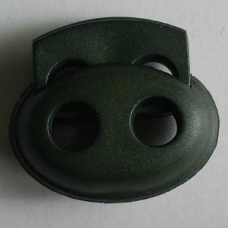 OVAL CORD STOPPER 23MM GREEN (20) 280803