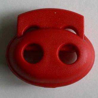 OVAL CORD STOPPER 23MM RED (20) 280804