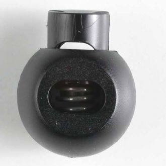 S ROUND CORD STOPPERS 20MM BLACK (20) 280806