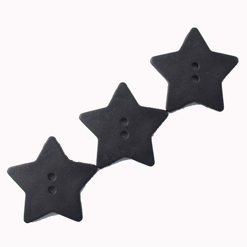 QUILTING STAR 2 HOLE 28MM BLACK (12) 289028