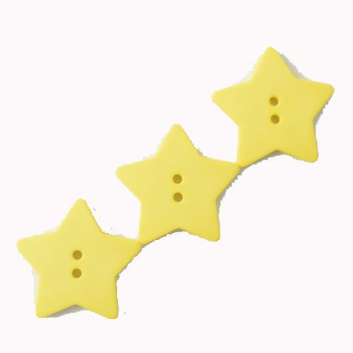 S QUILTING STAR 2 HOLE 28MM YELLOW (12) 289048