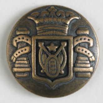 S COAT OF ARMS 18MM ANTIQUE BRASS (12) 310762