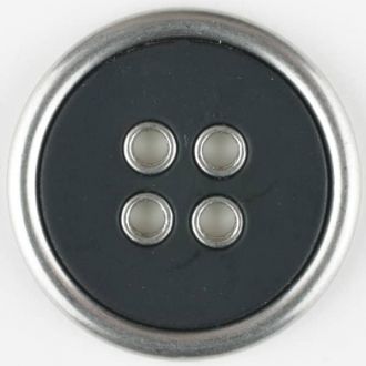 S ROUND 2 PCE METAL 4 HOLES 20MM BLK (12) 320648