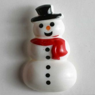 S SNOWMAN WITH RED SCARF 28MM WHITE (12) 340618