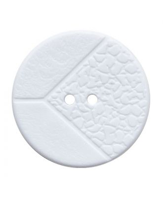 S ROUND BUTTON WITH 2H 25MM WHITE (12) 341424