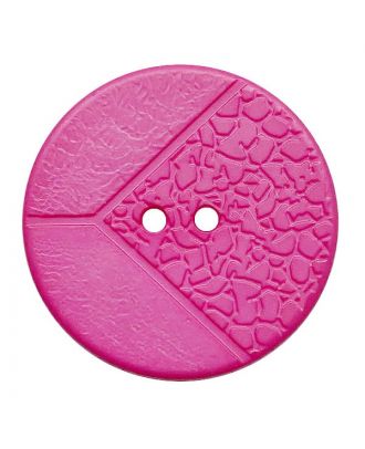 S ROUND BUTTON WITH 2H 25MM CERISE (12) 343026