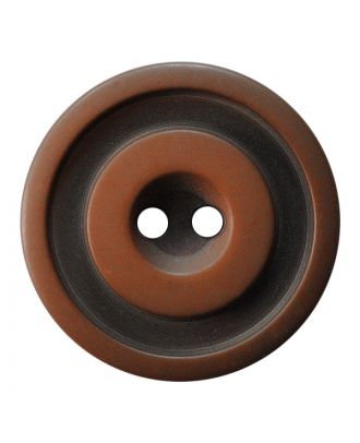 ROUND 2-TONE 2 HOLE 25MM BROWN (12) 377802