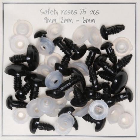 MIX PACK 25 PIECES 9-16MM BLACK NOSES 280