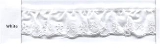 25MM FRILLED BRODERIE ANGLAIS WHITE