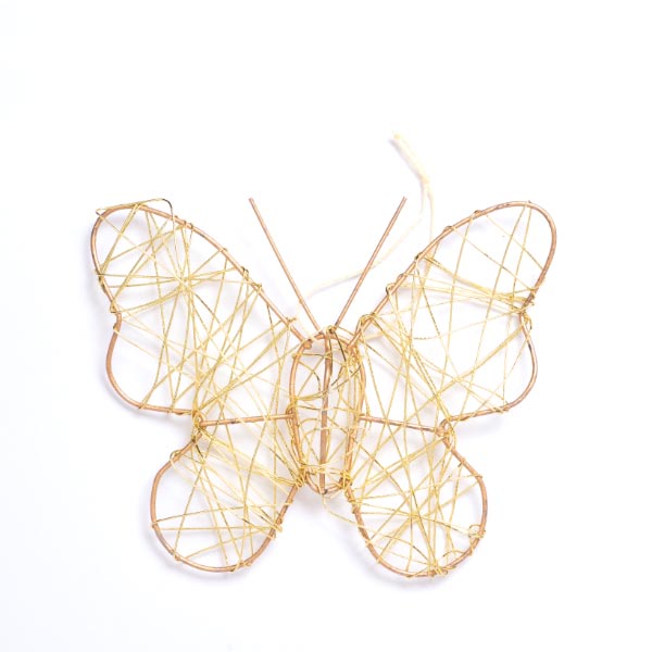 WIRE BUTTERFLY 10CM GOLD GOLD