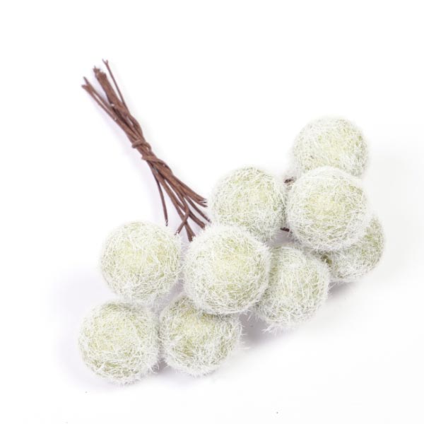 SOFT BALL PICK 1.8CM PALE GREEN BUNCH OF 1
