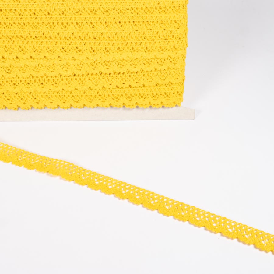 15MM LACE EDGING - 25MTS 4 Yellow