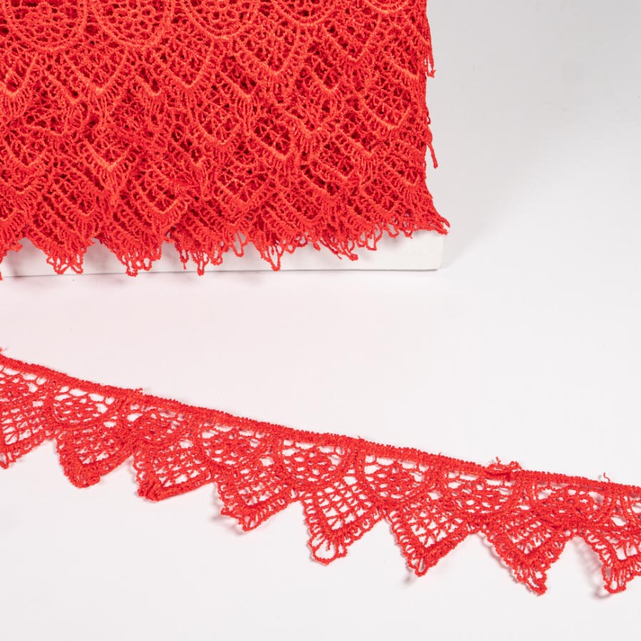 GUIPURE LACE - 27.4MTS RED