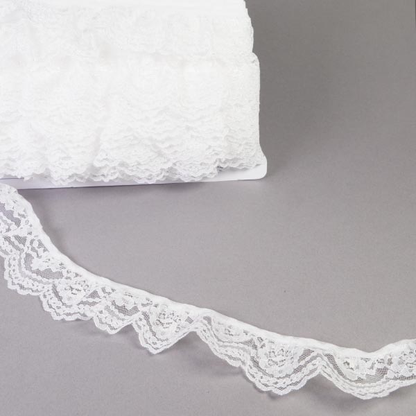 38MM FRILLED LACE IVORY