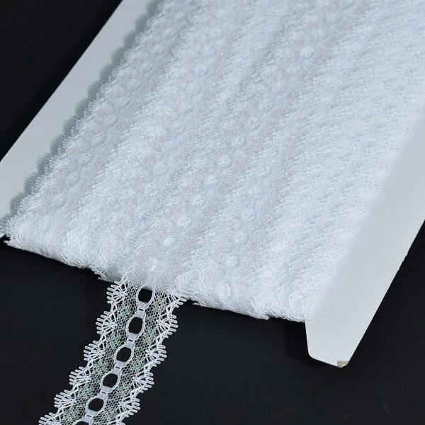 SLOTTED LACE 46M APPROX. WHT/IRR