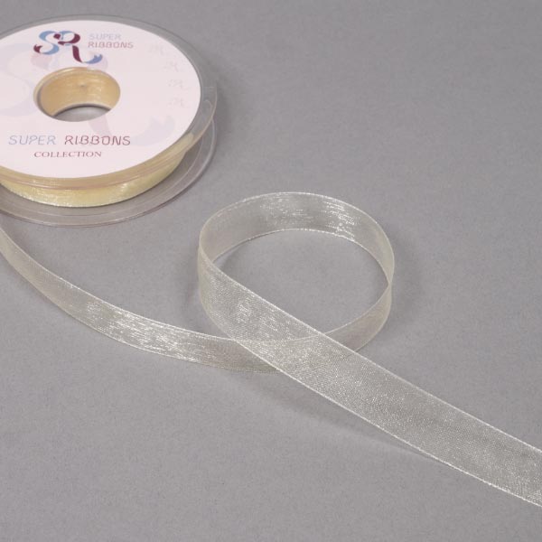 15MM ORGANDIE RIBBON - 25MTS 617 Baby Maize