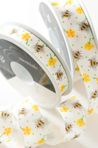 S 15MM BEES AND FLOWERS - 25M 1