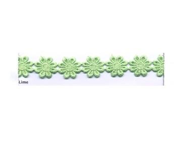 25MM DAISY TRIM CARD OF 27.4M LIME