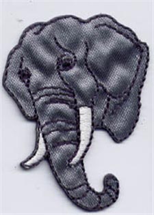 MOTIF ELEPHANT HEAD A62837