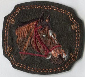 MOTIF HORSE PATCH BROWN 1596