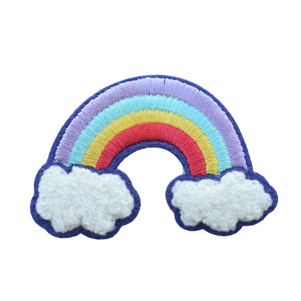 MOTIF LARGE RAINBOW WITH CLOUDS 2549