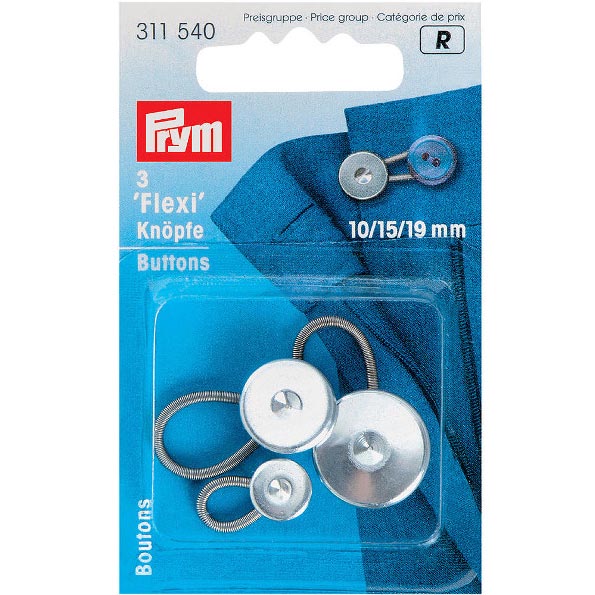 FLEXI BUTTONS WITH LOOP 10/15/19MM 311540