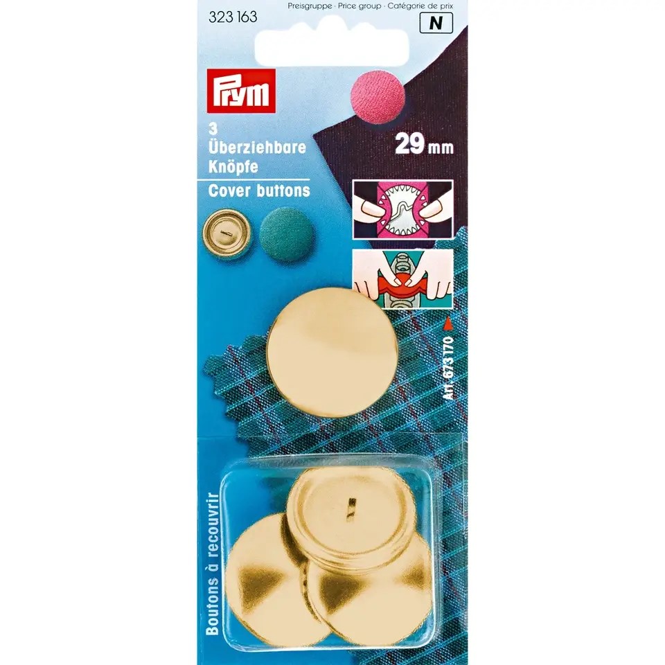 COVER BUTTONS WITHOUT TOOL BRASS 29MM SIL 323163