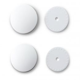 COVER BUTTONS PLASTIC 15MM WHITE 323244