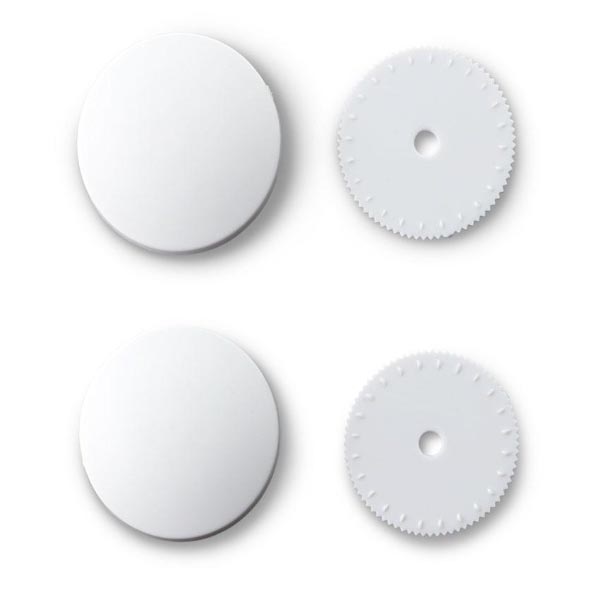 COVER BUTTONS PLASTIC 19MM WHITE 323245