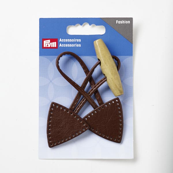 TOGGLE FASTENING 15X5CM BROWN 417717