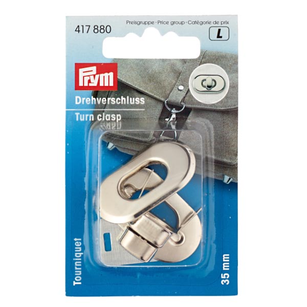 TURN CLASP FOR BAGS SILVER 417880