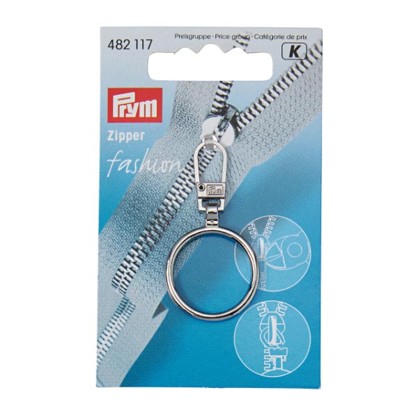 FASHION ZIPPER PULLERS RING METAL SILVER 482117
