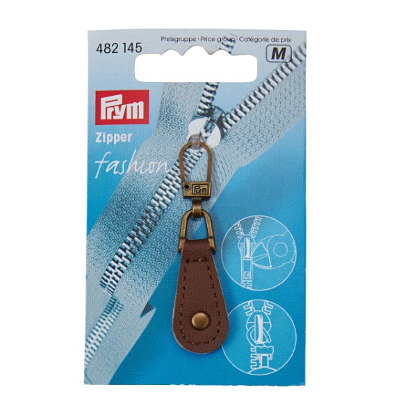 FASHION ZIPPER PULLER IMT LEATHER METAL BR 482145