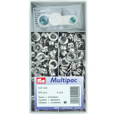 EYELETS AND WASHERS BRASS  5MM SILVER 542420