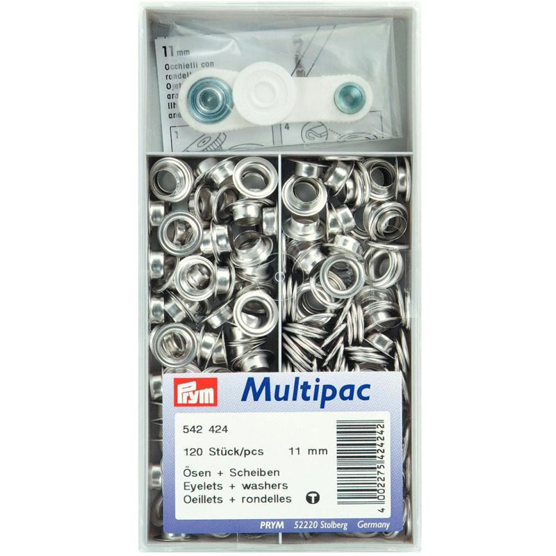 EYELETS AND WASHERS BRASS  11MM SILVER 542424
