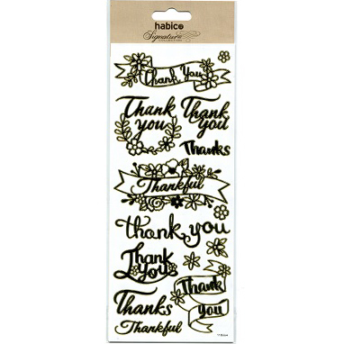 THANK YOU FOILED STICKERS 10PCS 118004GF