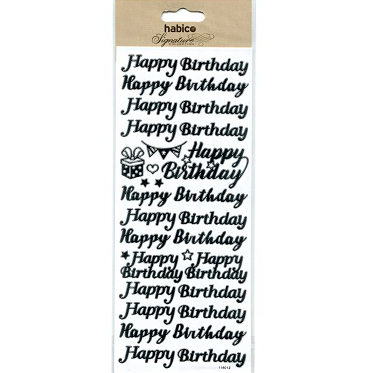 HAPPY BIRTHDAY FOILED STICKERS 10PCS 118012SF