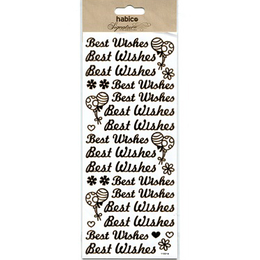 BEST WISHES FOILED STICKERS 10PCS 118014RG